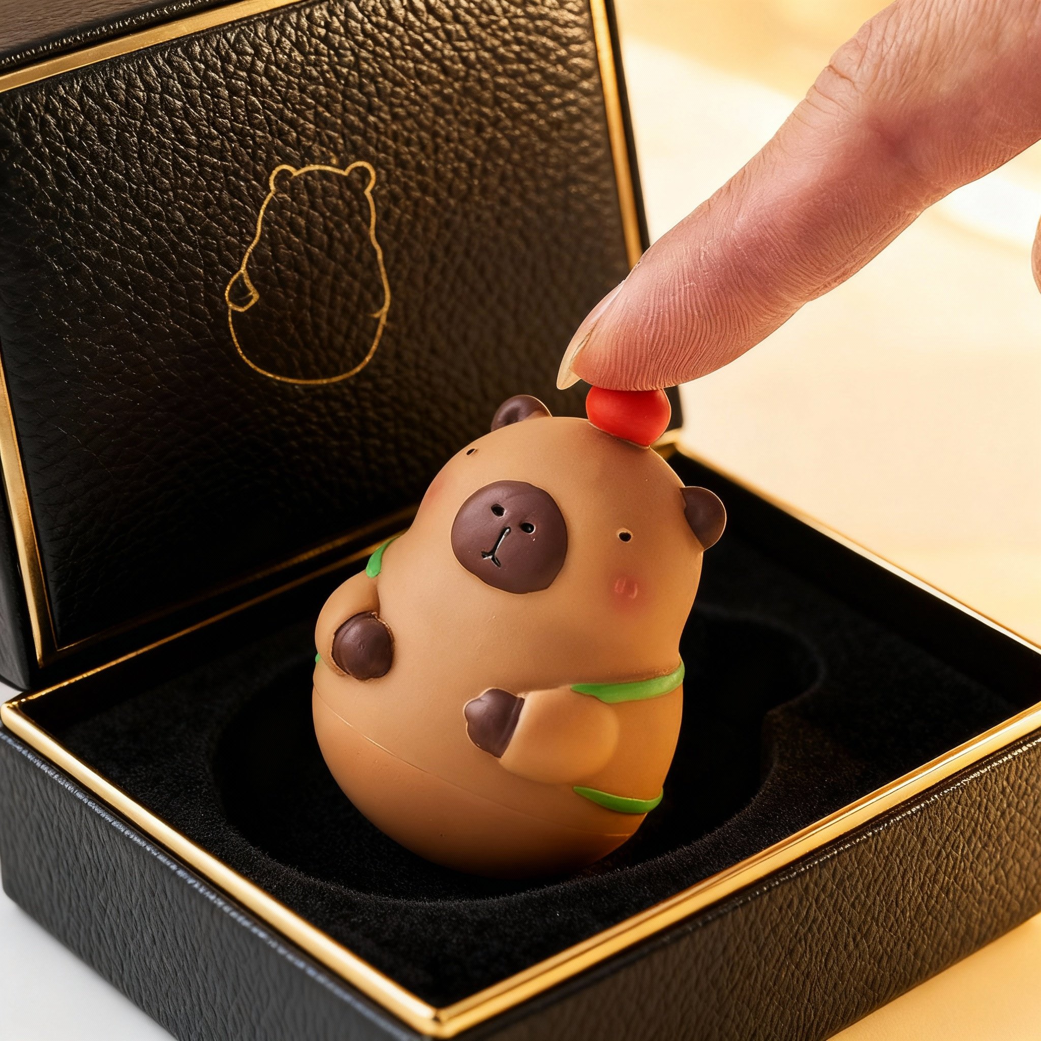 软萌卡皮巴拉树脂公仔摆件礼盒