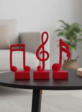 简约现代音符树脂桌面摆件