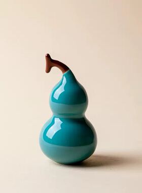 新中式陶瓷小葫芦色釉书房摆件