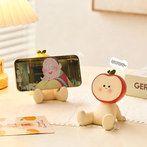 软萌治愈苹果树脂桌面摆件