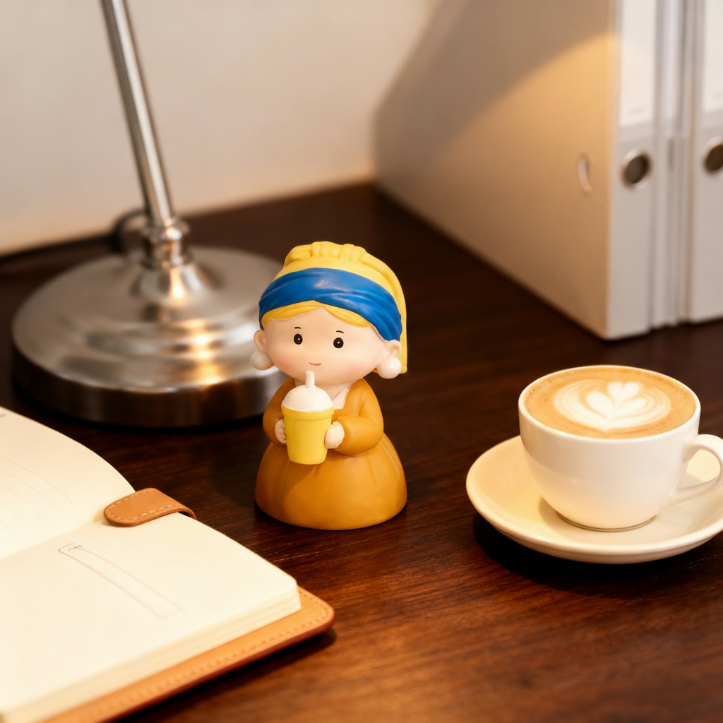 可爱复古人物树脂桌面摆件