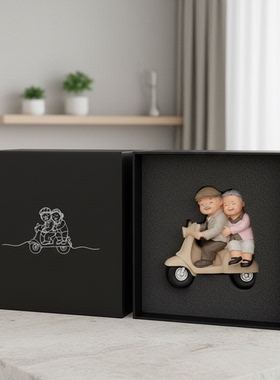 复古怀旧树脂人物桌面摆件礼盒