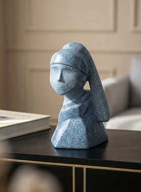 简约现代抽象人物树脂雕塑摆件