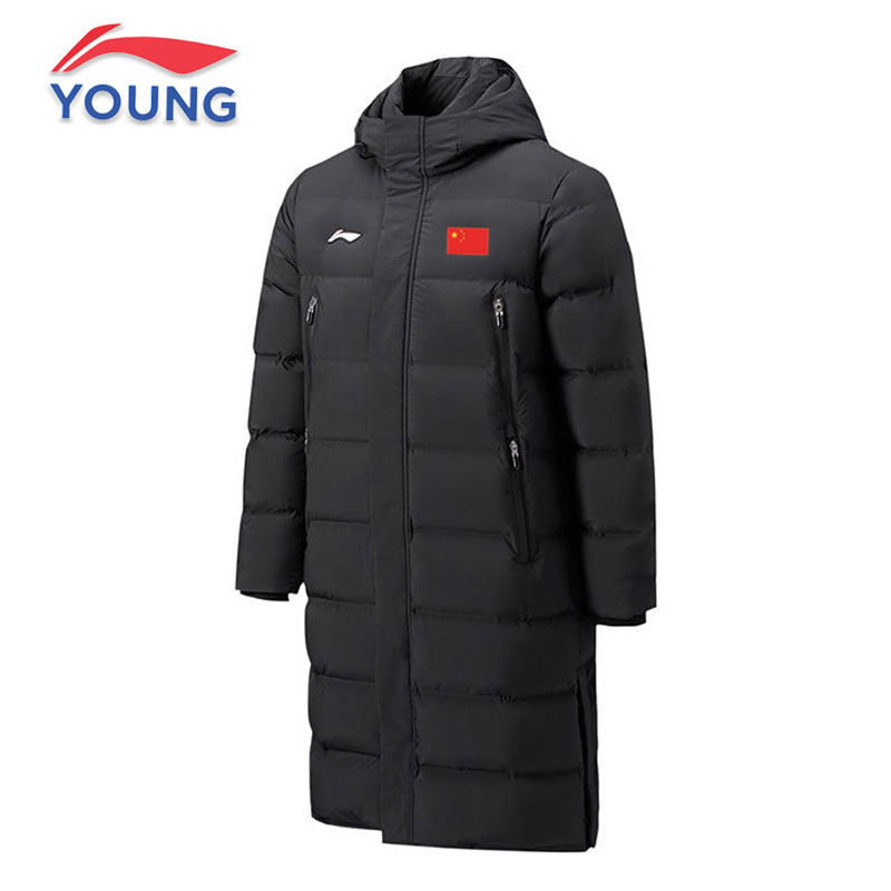 李宁儿童青少年国旗长款羽绒服