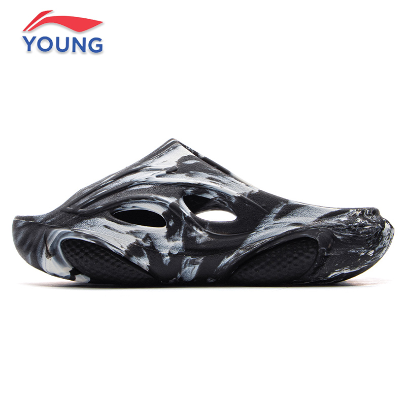 李宁男女大童运动拖鞋2025夏季款透气轻便材质软弹运动凉鞋