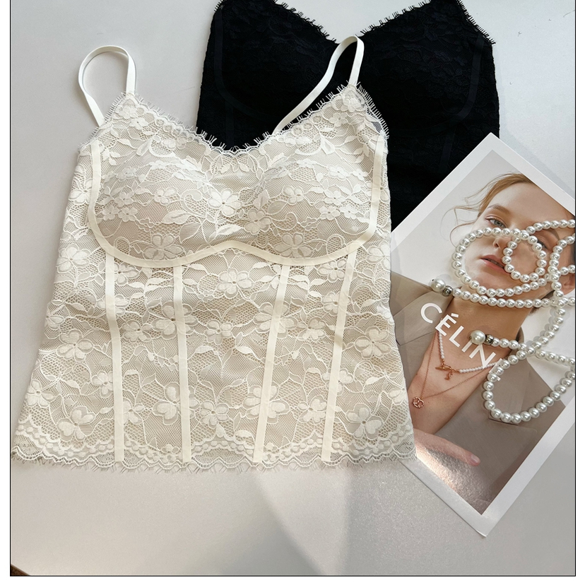 001夏季新品双C蕾丝吊带性感美背