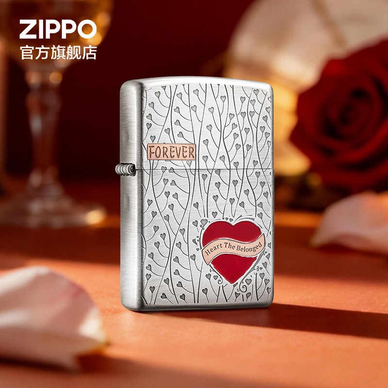 ZIPPO官方旗舰店之宝正品永恒的爱防风煤油打火机生日送男友礼物