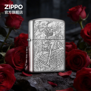 ZIPPO官方旗舰店之宝正品至死不渝防风煤油打火机生日送男友礼物