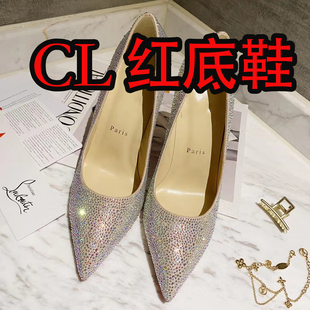 CL红底鞋【鼎级】 欧洲站 女鞋高跟鞋  满钻款