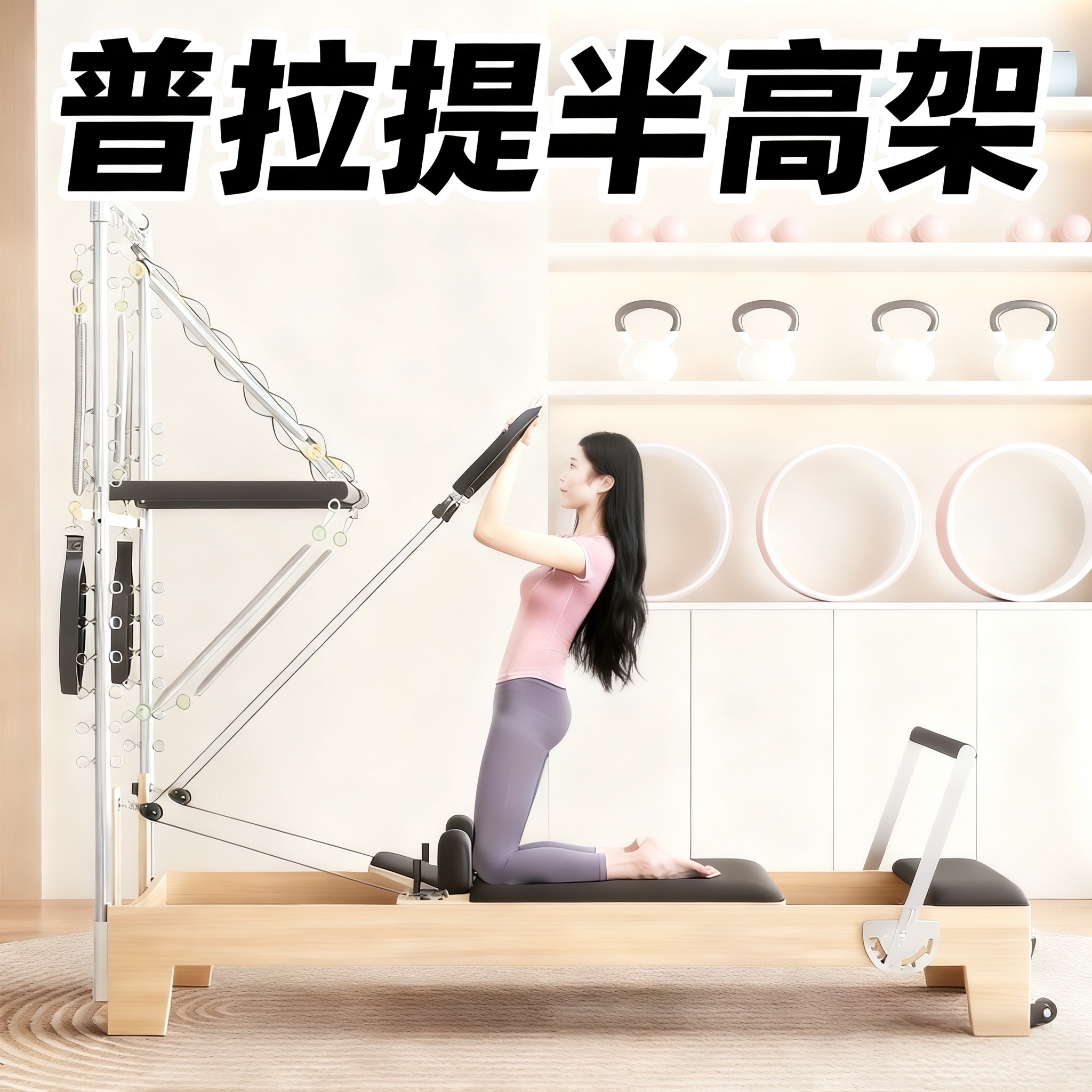 普拉提核心床二合一三合一半高架床瑜伽馆健身房家用普拉提大器械