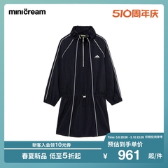 mini cream女装夏季新品潮酷运动简约线条设计松紧连衣裙103AM