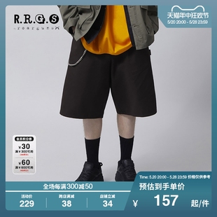 宽松短裤 夏季 简约休闲工装 00625X R.R.G.S男装 裤 五分裤