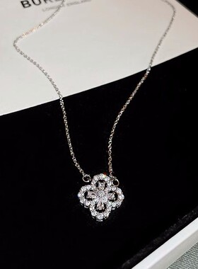 钛钢项链 花朵项链女四叶草小众设计ins风锁骨链轻奢颈链新款B68