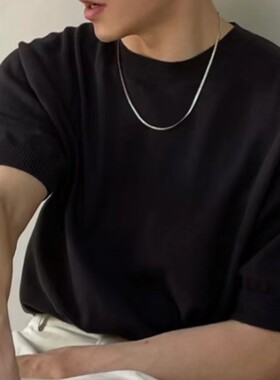 钛钢项链 蛇骨链极简小众素链潮流ins细链不掉色嘻哈锁骨链毛衣链