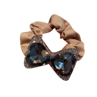 eicini艾西尼森系仙美布艺肠圈水晶蝴蝶结高级感扎头发绳网红发饰