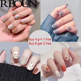 Fake Art Nails Press Nail Tips with Set Designs False