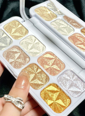 New 8 Colors Glitter Highlighter Face Contour Blush Palette