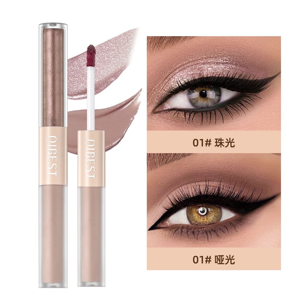 Double-head Glitter Liquid Eyeshadow Contour Blush Pigment S