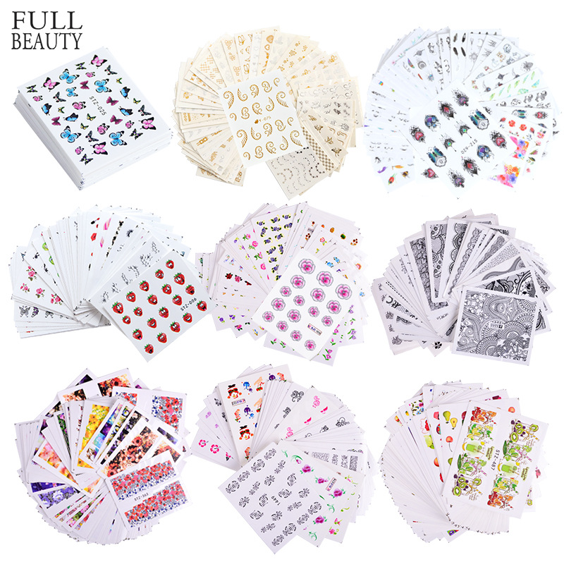 Nail Art Wamark Sticker Set Butfly Fruit Lace Colored Flower-封面