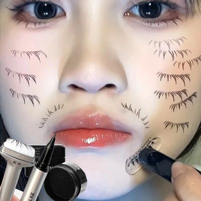 DIY Lower Eyelash Stamps Eyeliner 2 in 1 Eye Makeup Applicat