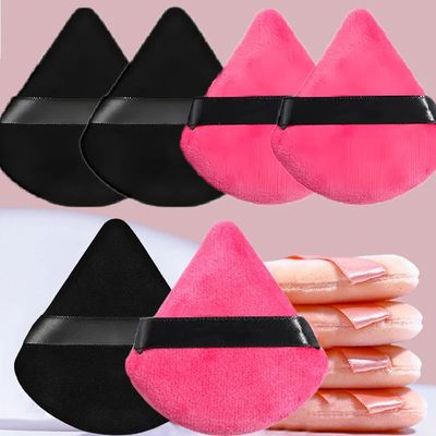 1/8Pcs Triangle Velvet Cosmetic Puff Make Up Loose Powder Ap