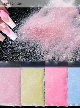 10g/bag Shining Sugar Nail Glitter Colorful Powder Candy Coa