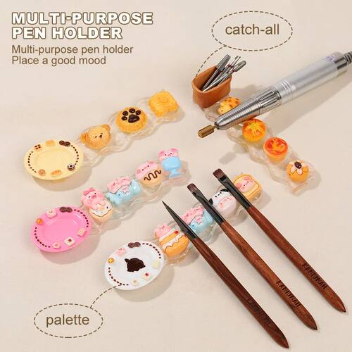 5 Grid 12X2.9CM Mini Cartoon Palette Pen Rest Holder Stand A