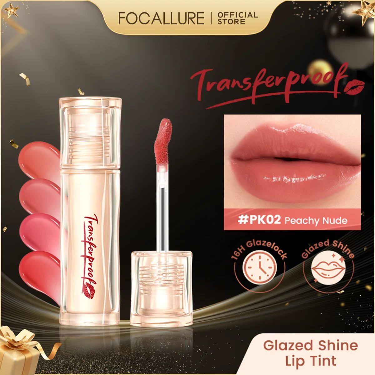 Glazed Shine Liquid Lipstick Waterproof Lightweight Lip Glos