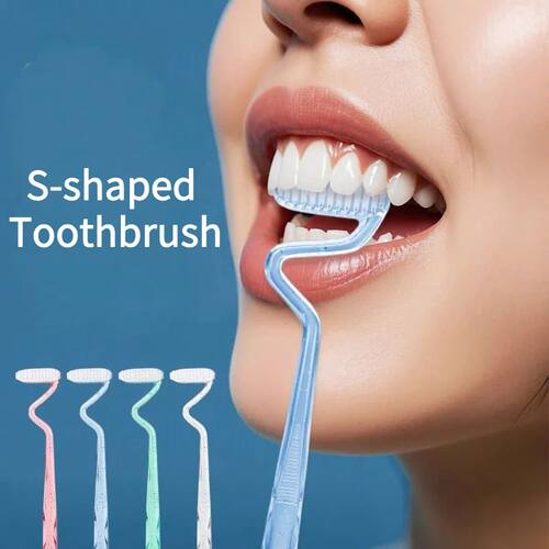 New Soft S-shaped Toothbrush Oral Care Massage Vertical Toot