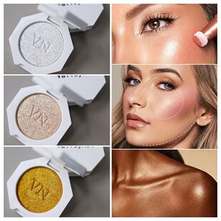 3 Color Highlighter Shimmer Waterproof Long-lasting Champagn