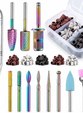 Carbide Nail Drill Bits Kit Electric Nail Drill Bit with Sma