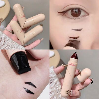 Heart-shaped Double Head Stamp Eyeliner Pen Long-Lasting Wat