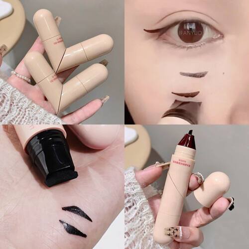 Heart-shaped Double Head Stamp Eyeliner Pen Long-Lasting Wat