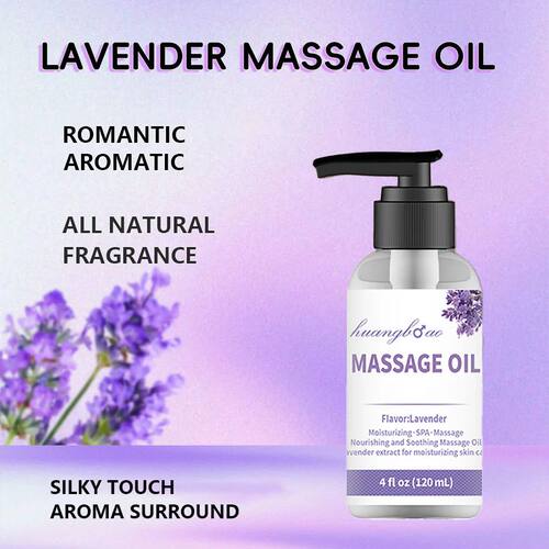 Lavender Massage Oil for Calming, Soothing and Relaxing Musc