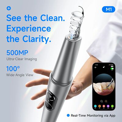 CURVY MOON Visible Electric Ultrasonic Tooth Cleaner with Ca