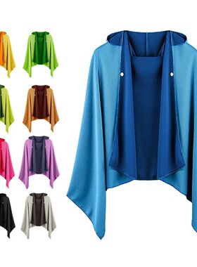 Cooling Hooded Cloak lce Cool Poncho Cover Up Super Absorben