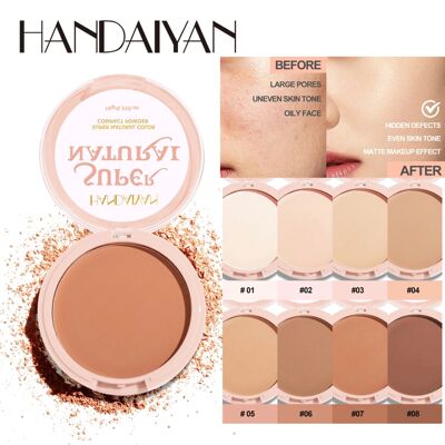 8 Color Matte Face Pressed Powder 24 Hours Oil Control Natur