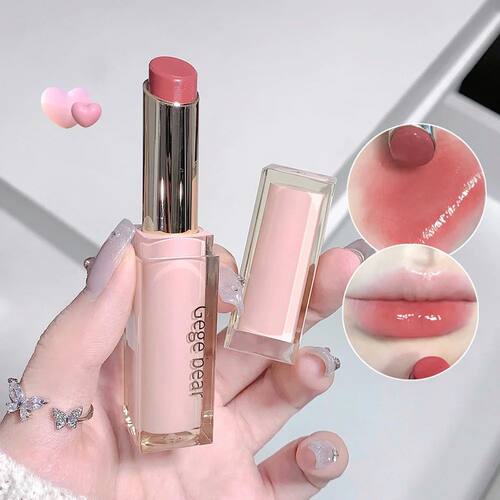 Silky Glossy Lipstick Gege Bear Pump Lips Moisture Water Bom