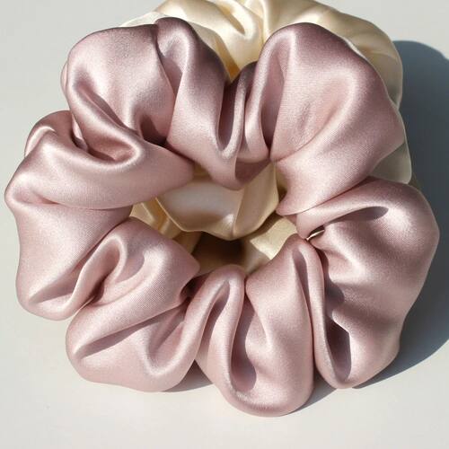 100% Pure Mulberry Silk Large Scrunchies Rubber Bands Hair T