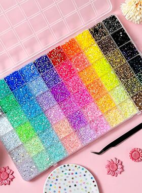 1Box Bling Mini Flatback Semi-circlre Nail Rhinestones Charm