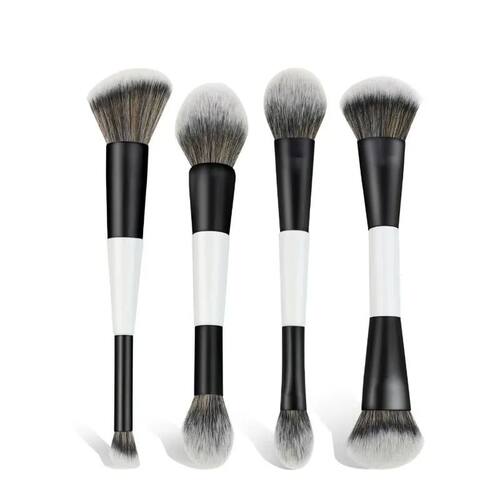 Double Head Makeup Brushes 2 In 1 Flat Angled Foundation Con