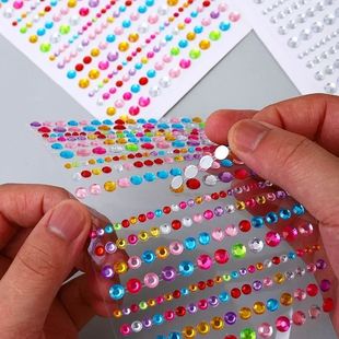 Rhinestone Acrylic Face Decoration Sticker Party Eyes Makeup