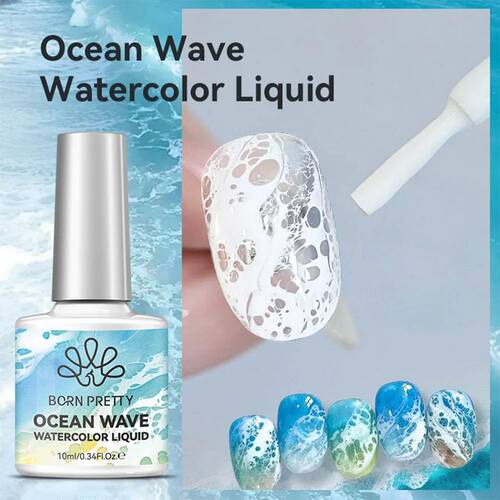 10ml White Bubble Ocean Wave Gel Nail Polish White Blooming