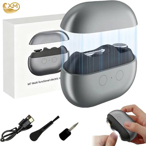 Electric Nail Clippers Automatic Nail Trimmer with Light Por