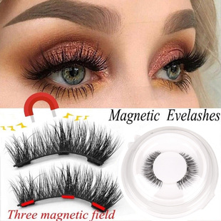 3D Magnetic Eyelashes with 3 Magnets Magnetic Lashes Natural