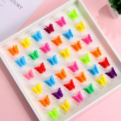 20 Pcs Colorful Mini Butterfly Hair Clips Claw Barrettes Mix