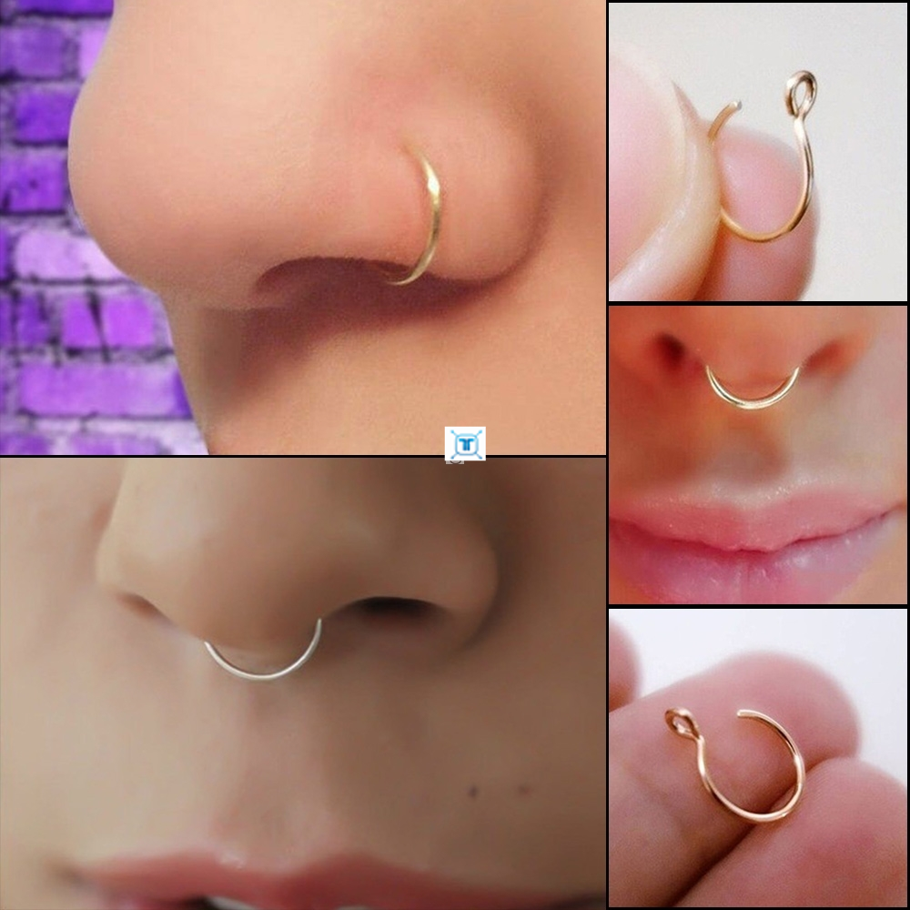 Women Nose Rings Medical Titanium Nose Ring Fake Nose Ring 节庆用品/礼品 荧光棒 原图主图