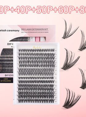 DIY Lash Kit 10-18mm Manga Lashes Mixed Tray Lash Clusters I