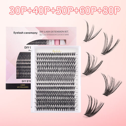 DIY Lash Kit 10-18mm Manga Lashes Mixed Tray Lash Clusters I