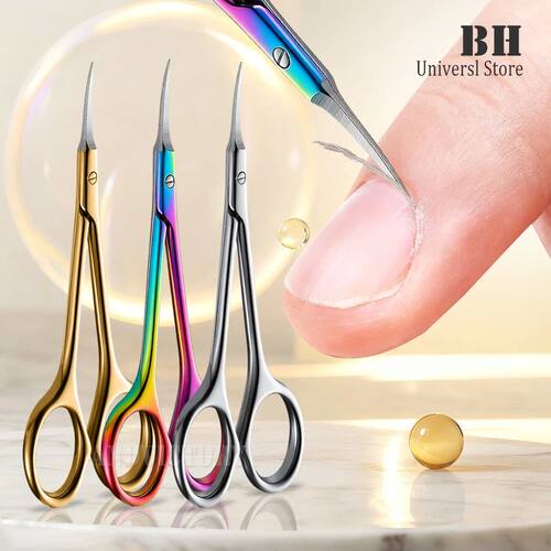 Stainless Steel Cuticle Scissors Dead Skin Remover For Nails